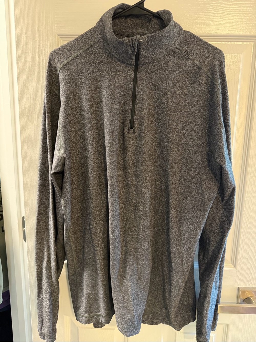 Lululemon Men’s XL Heathered Gray Half Zip Pullover Running